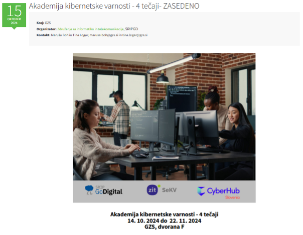 Začetek akademije kibernetske varnosti