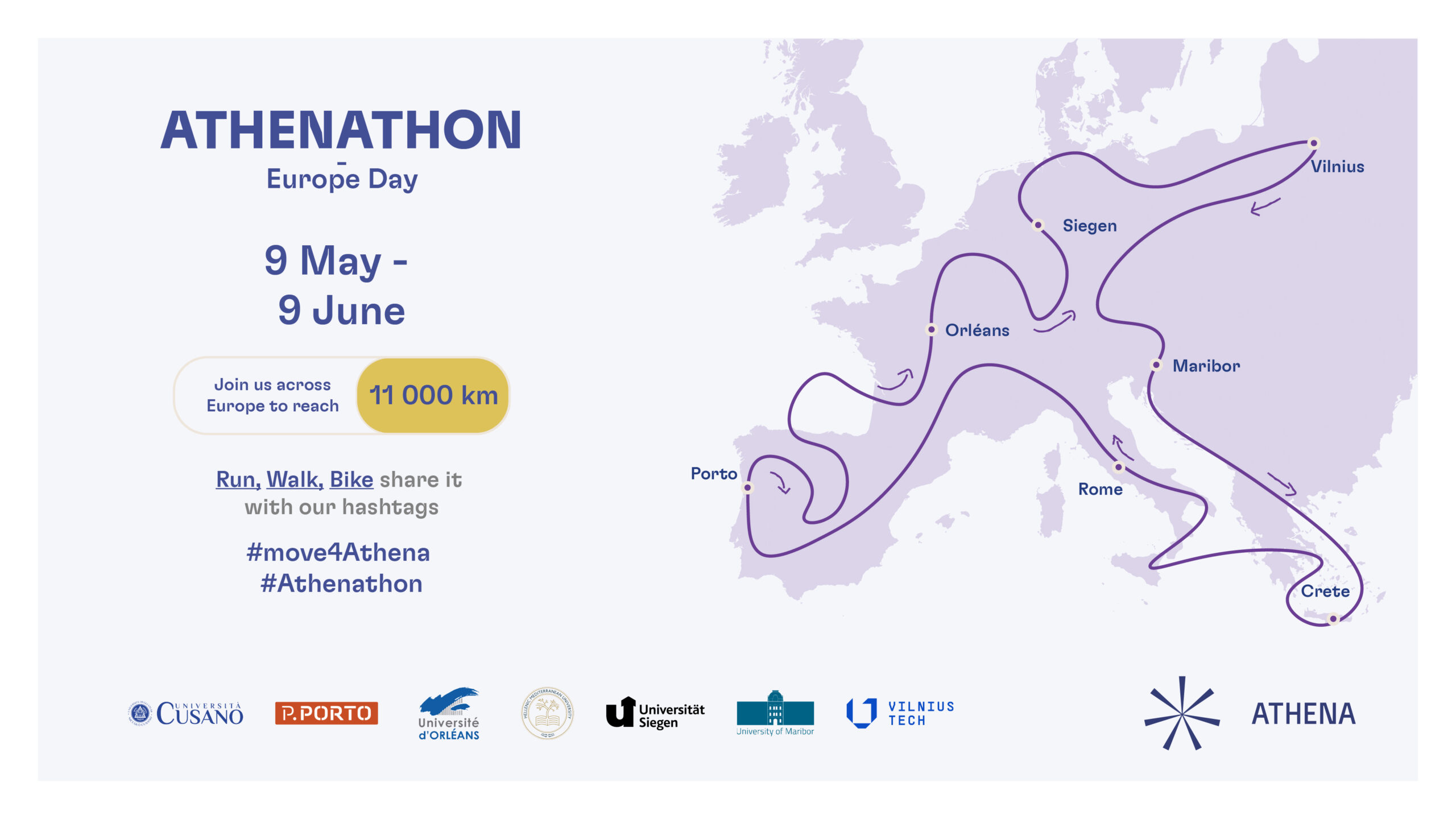 Europe Day ATHENATHON – beležite svoje športne aktivnosti in sodelujte!