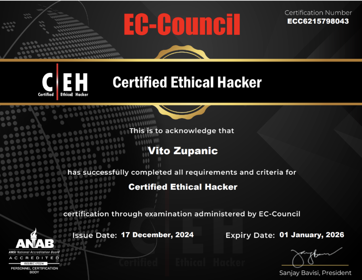 Nov certificiran etični heker iz vrst študentov FERI IPT
