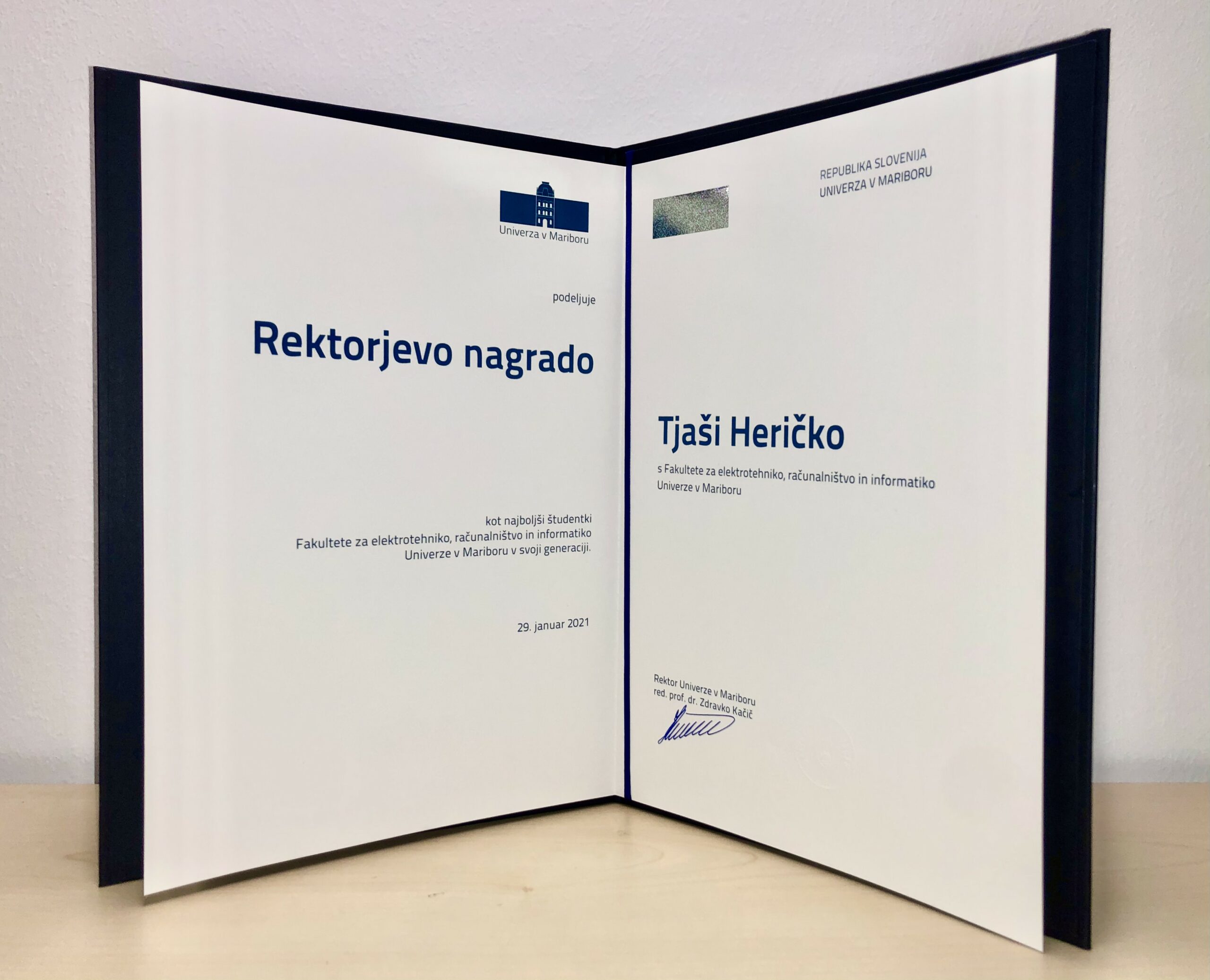 Rektorjev dan 2021: Tjaša Heričko