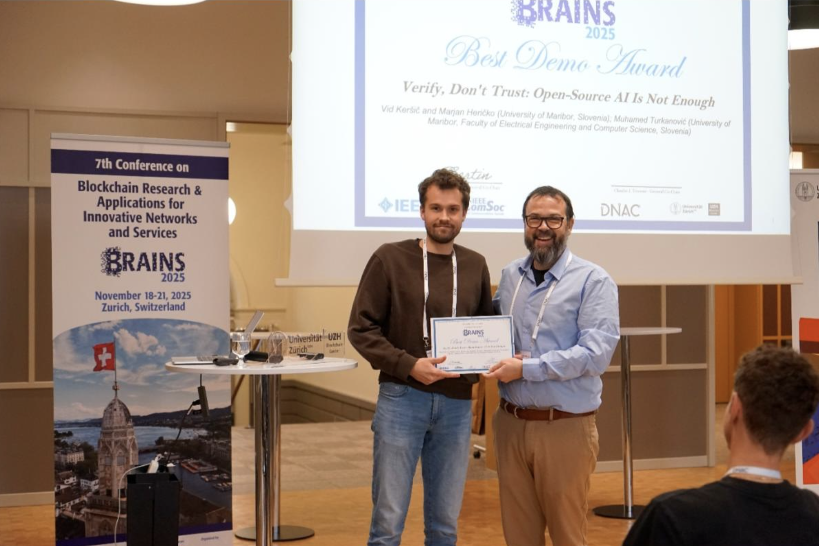 Nagrada za najboljši demo na konferenci IEEE BRAINS 2025