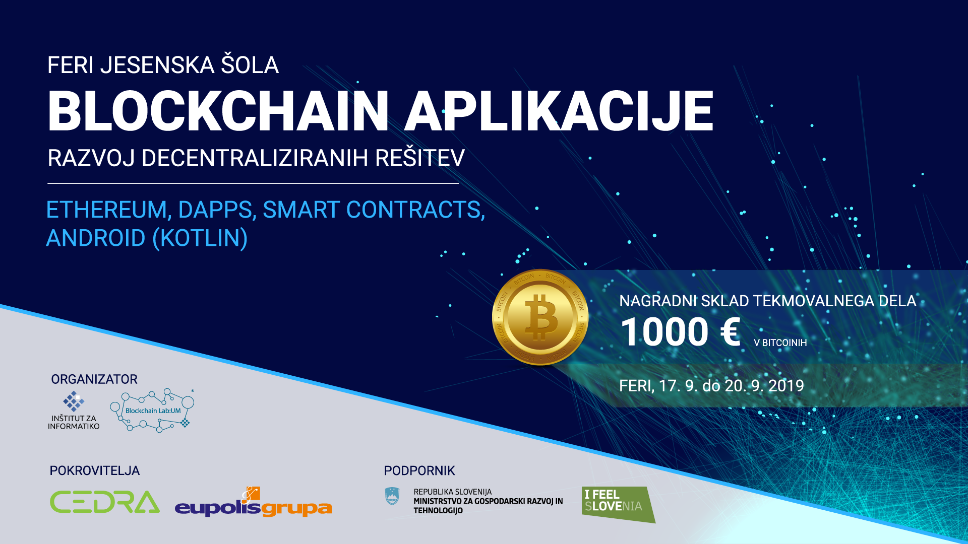 Tretja počitniška šola Blockchain aplikacij – »Razvoj decentraliziranih rešitev«
