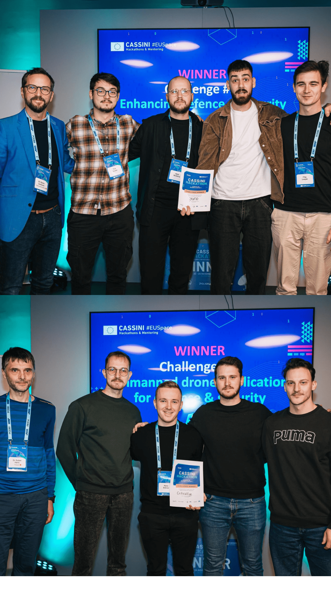 Študenti FERI/IPT zmagovalci 2/3 izzivov 8. CASSINI hackathona v Sloveniji